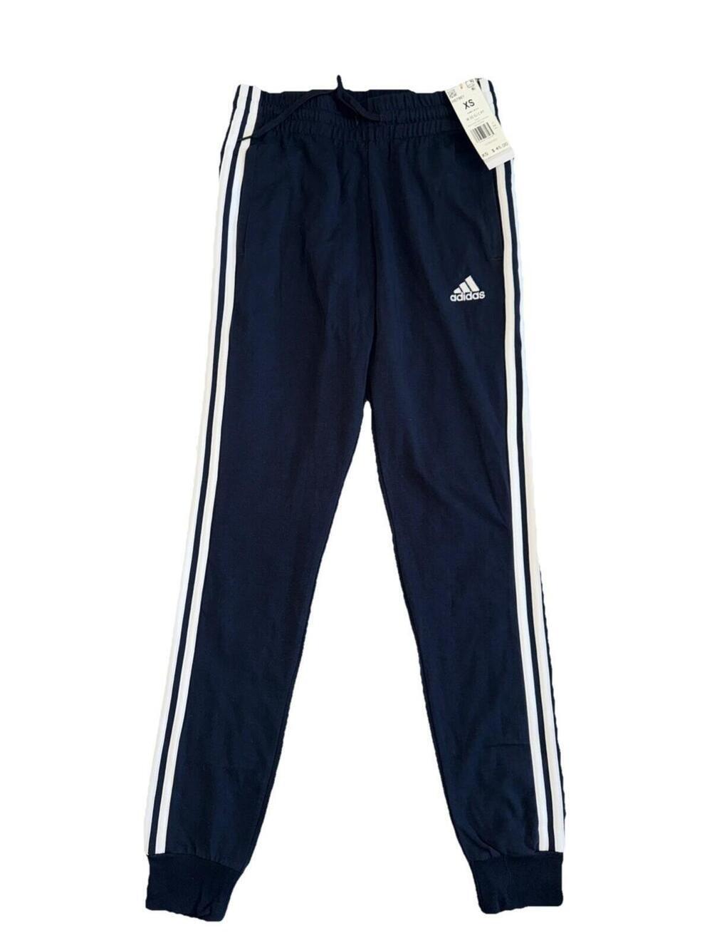 Adidas Womens Plus Size Essentials 3-Stripes Track Slim Pants Normal Length XS